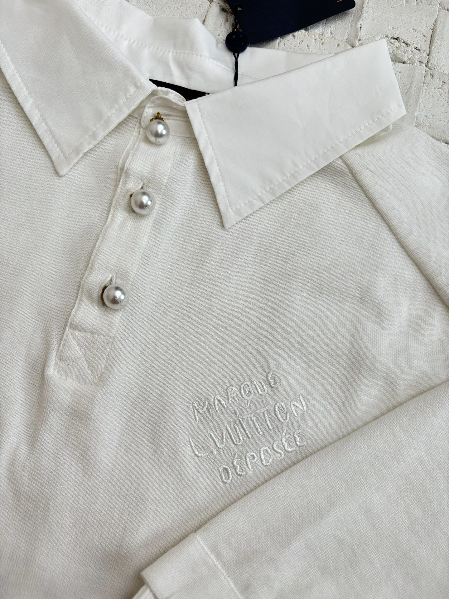 wg.luxury- 8V polo Cotton embroidery oversize item:E-F363F1115